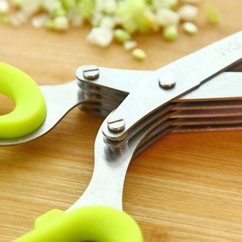 (🔥 Hot Sale-40% Off 🔥) 5 Blade Kitchen Salad Scissors