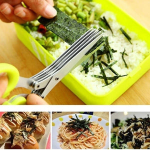 (🔥 Hot Sale-40% Off 🔥) 5 Blade Kitchen Salad Scissors