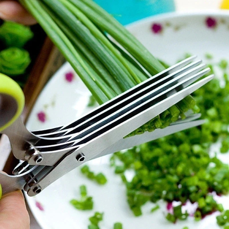 (🔥 Hot Sale-40% Off 🔥) 5 Blade Kitchen Salad Scissors