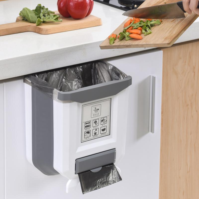 Kitchen Cabinet Foldable Trash Can