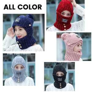 (🎄CHRISTMAS SALE NOW-48% OFF) 2 in 1 Mask Scarf Knitted Hat-Free Shipping Today