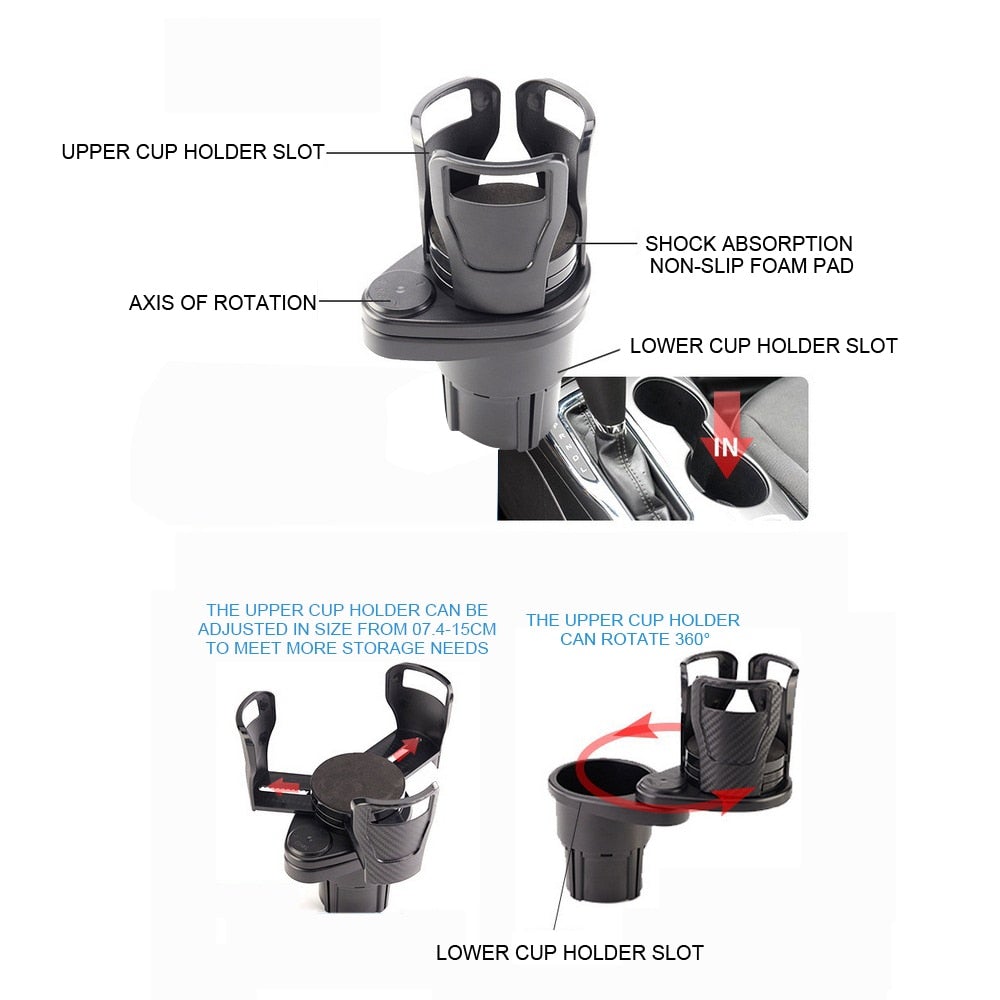 Beker Holder - All Purpose Car Cup Holder And Organizer