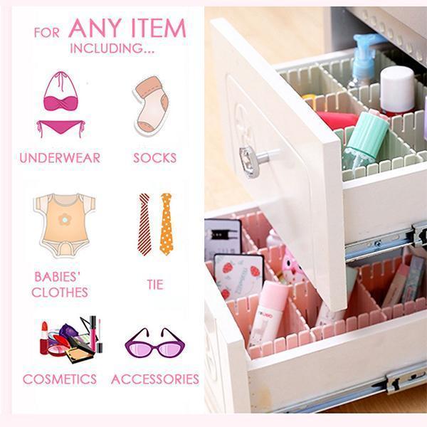 Adjustable Drawer Organizer (Set of 8)