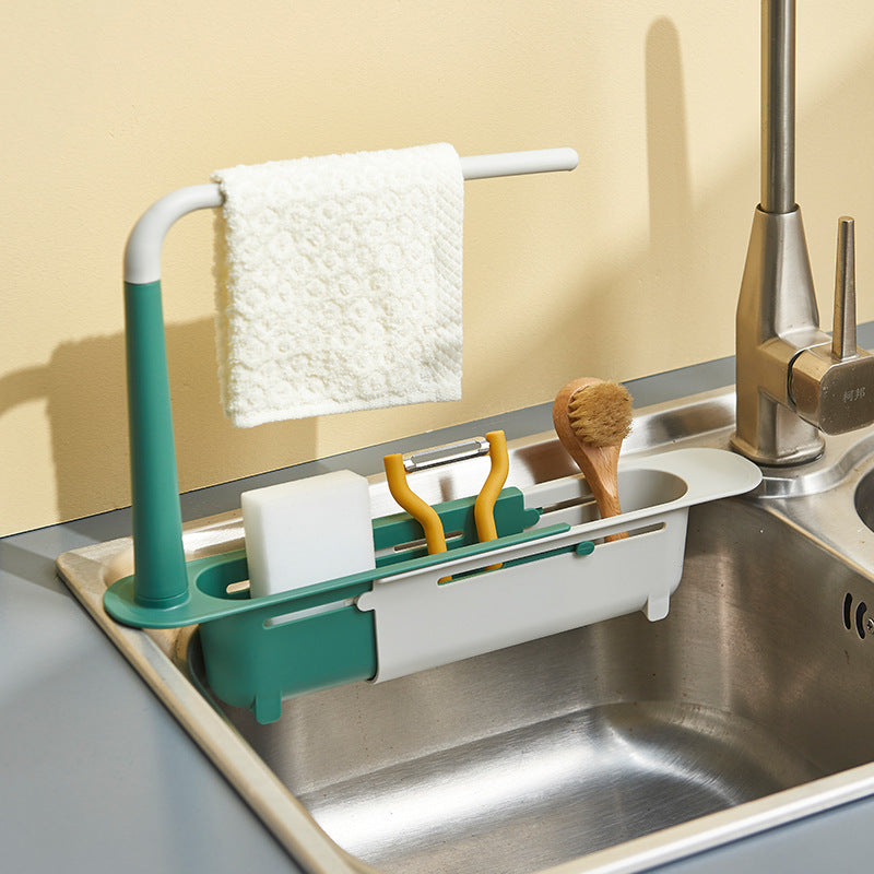 (🌲CHRISTMAS SALE NOW--48% OFF)Updated Telescopic Sink Storage Rack(BUY 2 GET FREE SHIPPING)