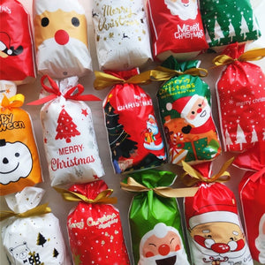 (🎄 Early Christmas Sale 🎄)Reusable Drawstring Christmas Gift Bags(10 Pcs)