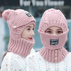 (🎄CHRISTMAS SALE NOW-48% OFF) 2 in 1 Mask Scarf Knitted Hat-Free Shipping Today