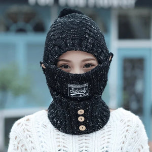 (🎄CHRISTMAS SALE NOW-48% OFF) 2 in 1 Mask Scarf Knitted Hat-Free Shipping Today