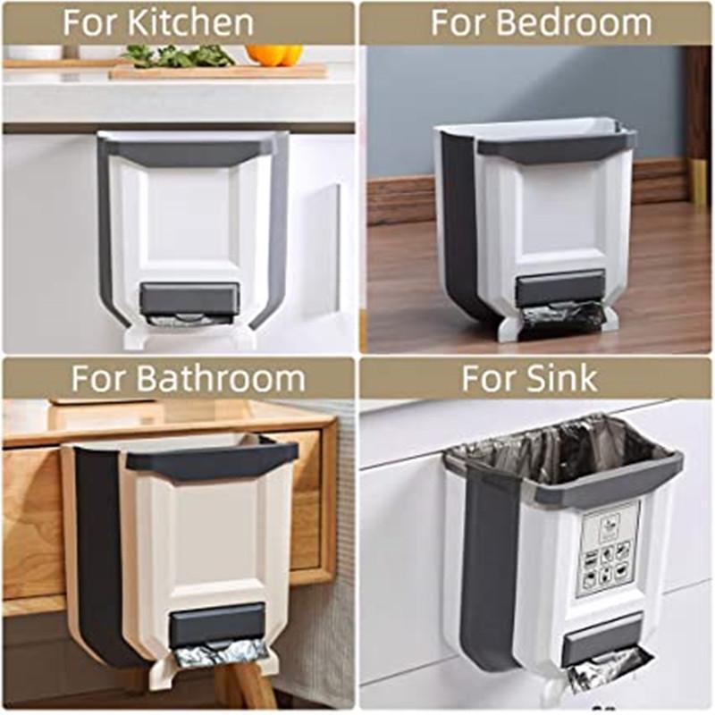 Kitchen Cabinet Foldable Trash Can