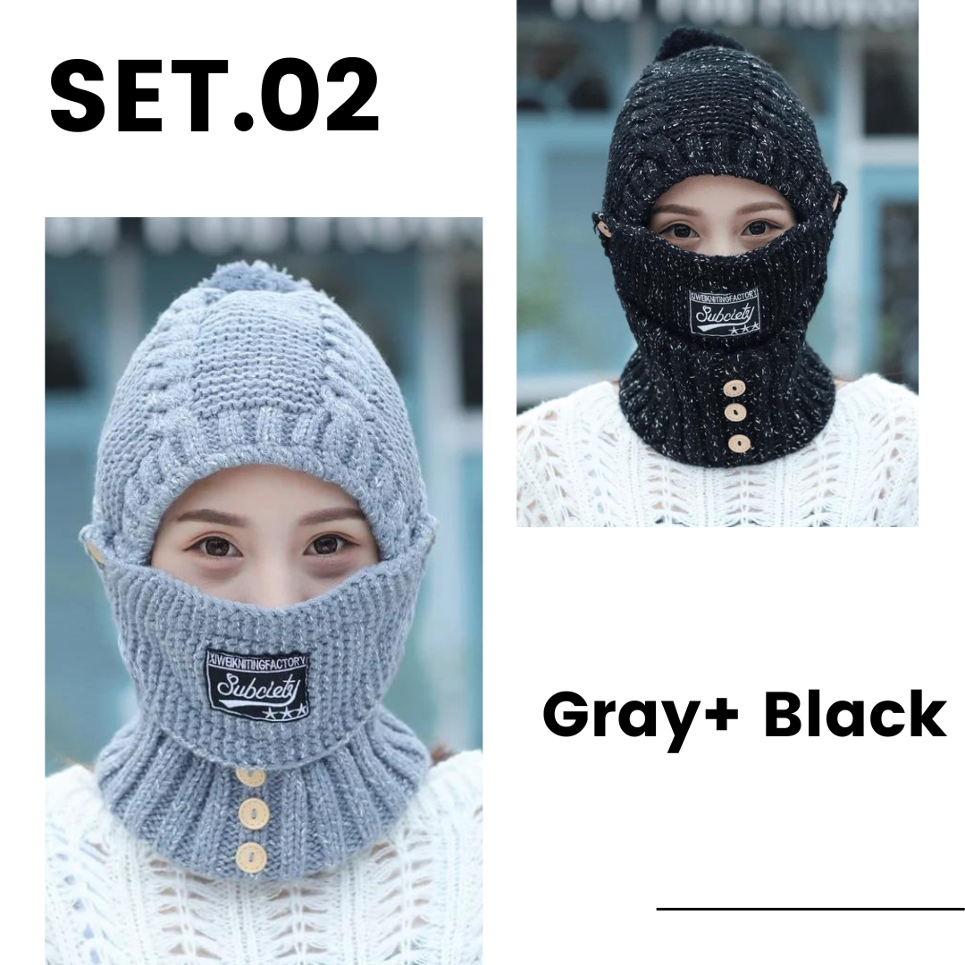 (🎄CHRISTMAS SALE NOW-48% OFF) 2 in 1 Mask Scarf Knitted Hat-Free Shipping Today