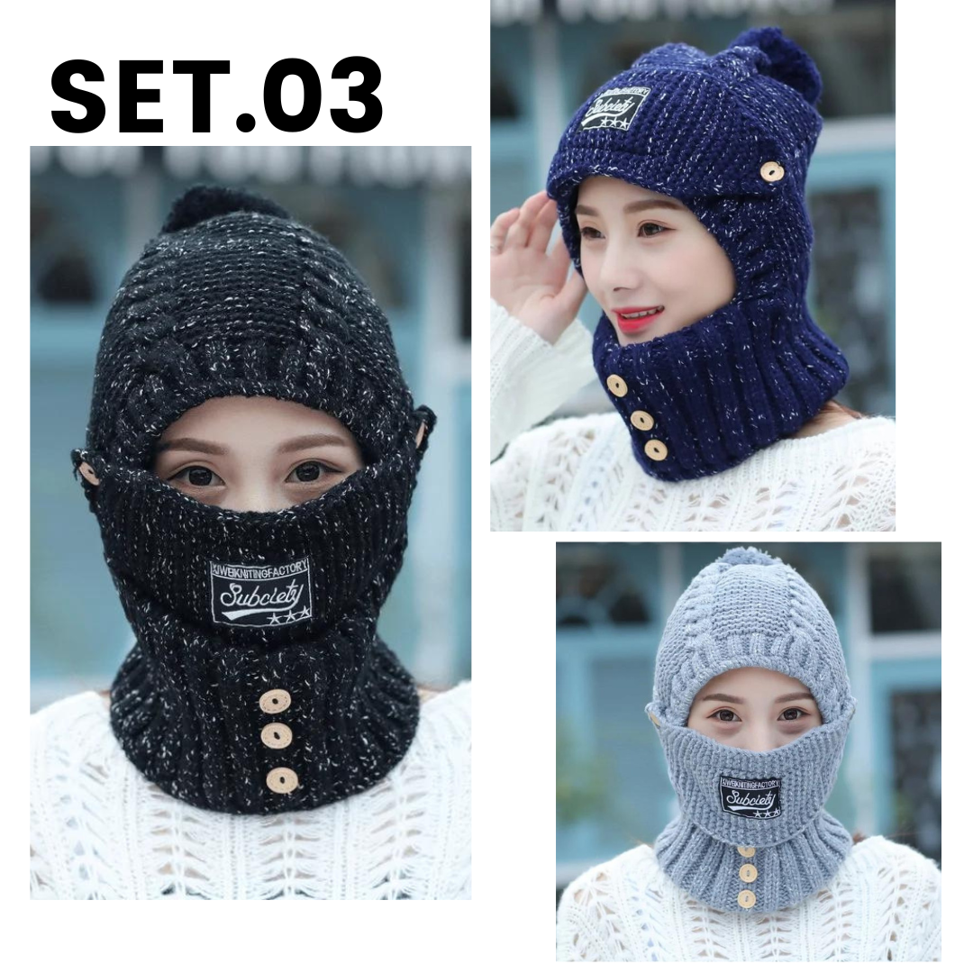 (🎄CHRISTMAS SALE NOW-48% OFF) 2 in 1 Mask Scarf Knitted Hat-Free Shipping Today