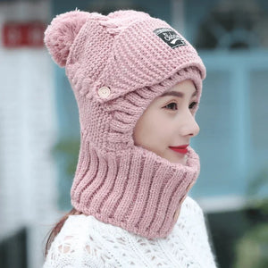 (🎄CHRISTMAS SALE NOW-48% OFF) 2 in 1 Mask Scarf Knitted Hat-Free Shipping Today