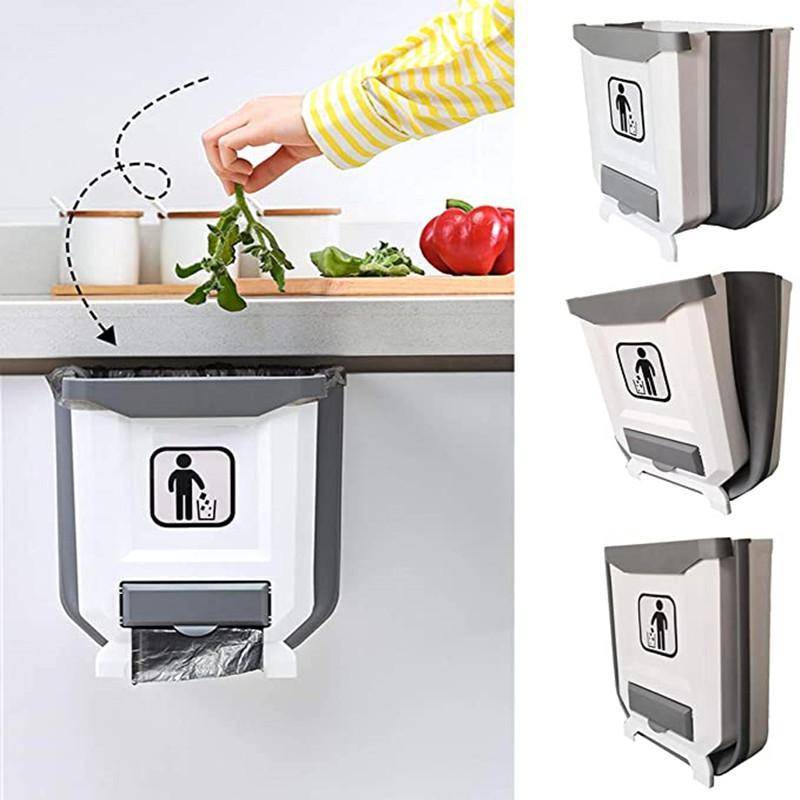 Kitchen Cabinet Foldable Trash Can