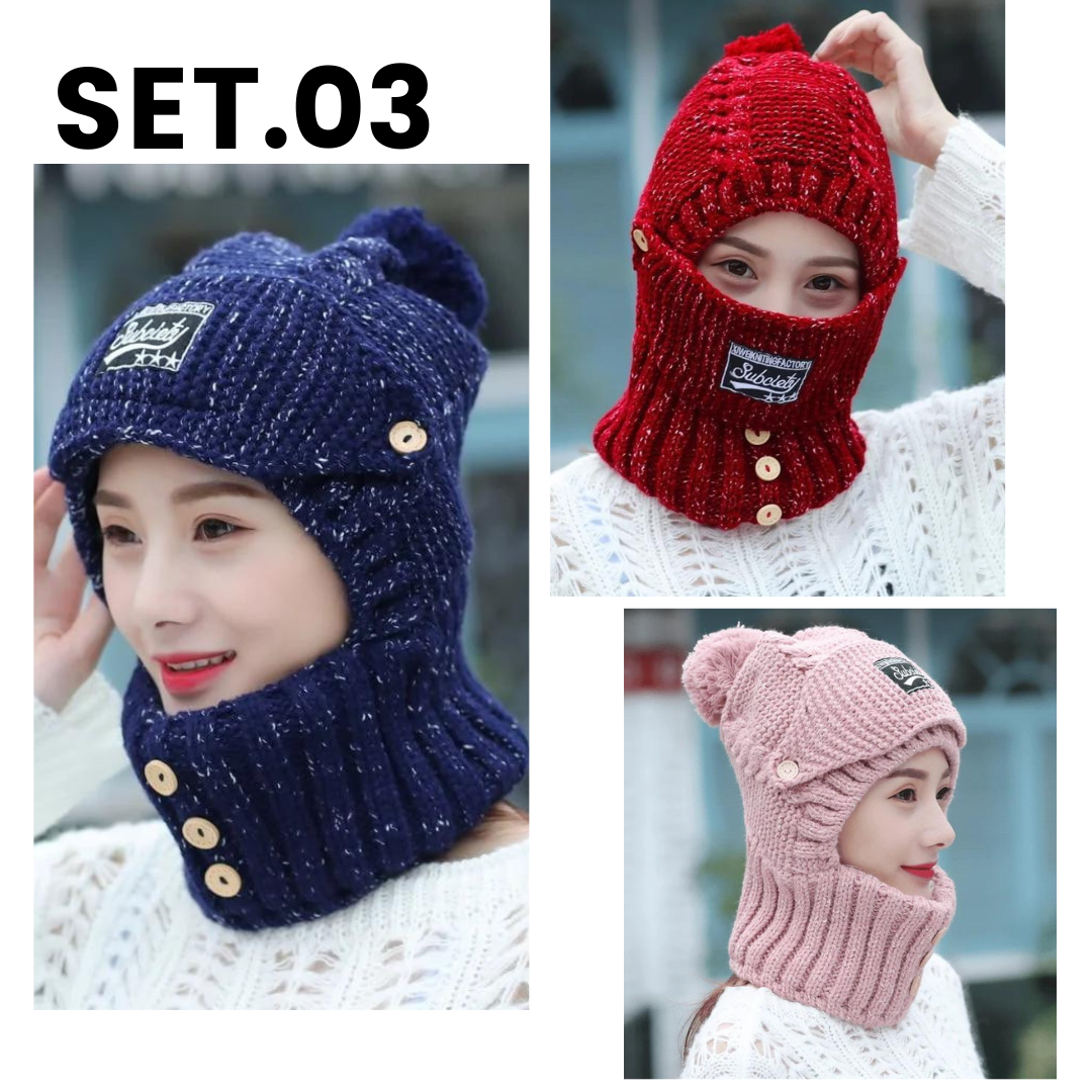 (🎄CHRISTMAS SALE NOW-48% OFF) 2 in 1 Mask Scarf Knitted Hat-Free Shipping Today