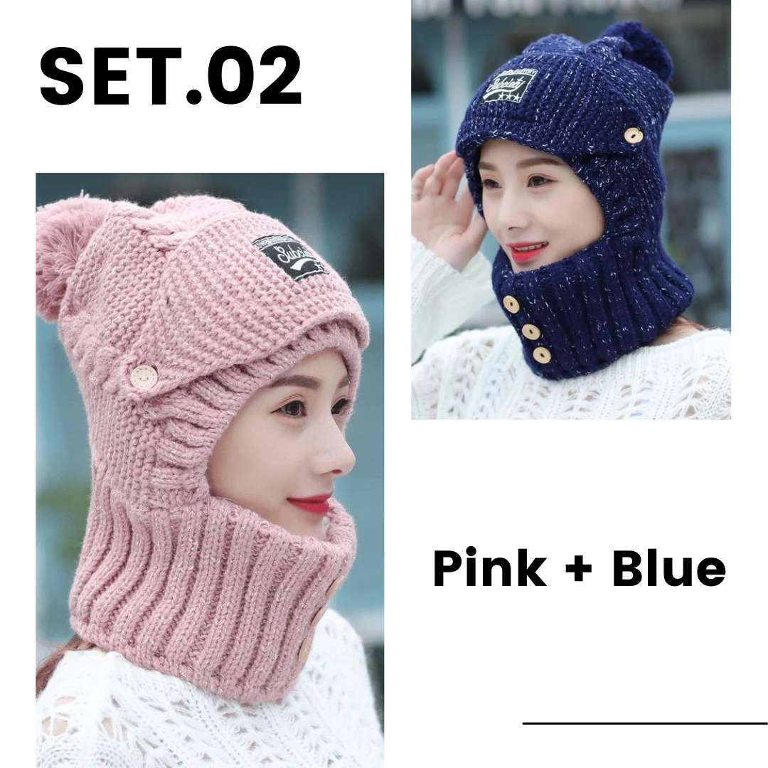 (🎄CHRISTMAS SALE NOW-48% OFF) 2 in 1 Mask Scarf Knitted Hat-Free Shipping Today