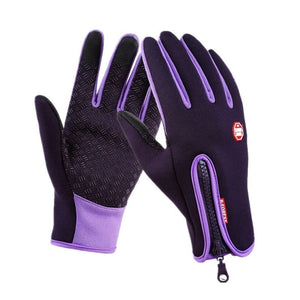 azfleek 2022 Unisex Thermal Winter Gloves Touchscreen Warm, Cycling, Driving, Motorcycle Purple / S