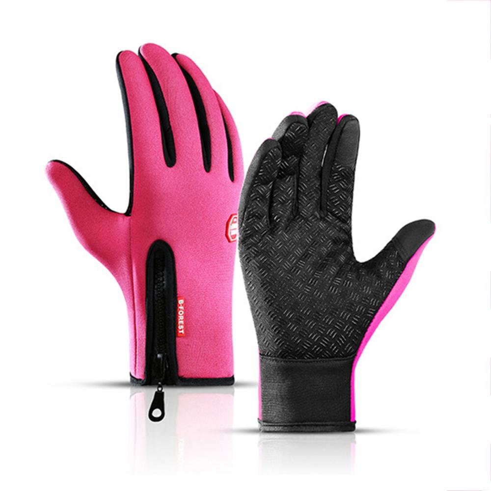 azfleek 2022 Unisex Thermal Winter Gloves Touchscreen Warm, Cycling, Driving, Motorcycle Pink / S