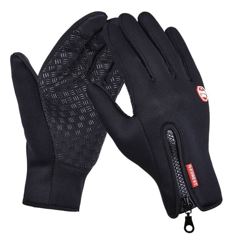 azfleek 2022 Unisex Thermal Winter Gloves Touchscreen Warm, Cycling, Driving, Motorcycle Black / S