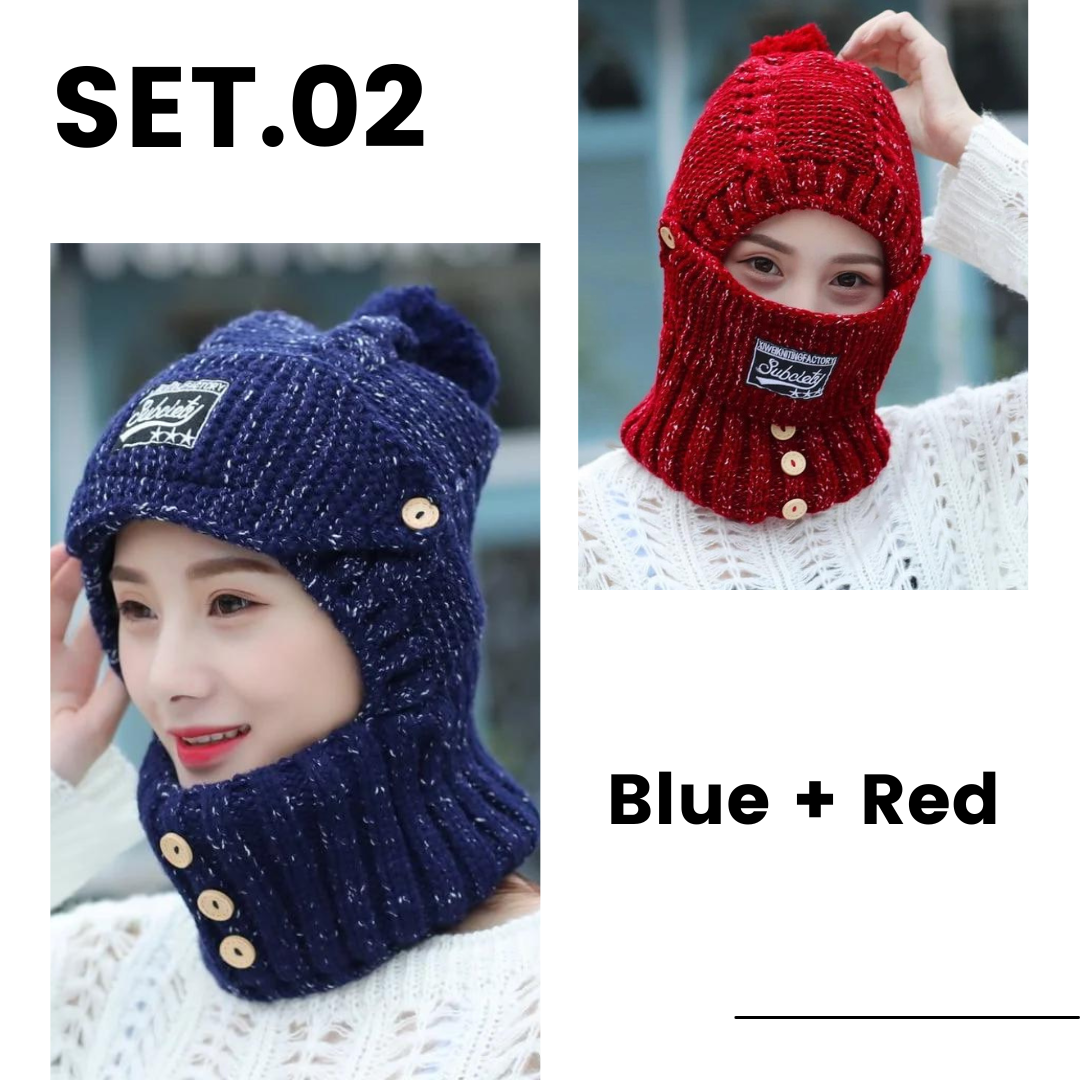 (🎄CHRISTMAS SALE NOW-48% OFF) 2 in 1 Mask Scarf Knitted Hat-Free Shipping Today