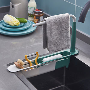 (🌲CHRISTMAS SALE NOW--48% OFF)Updated Telescopic Sink Storage Rack(BUY 2 GET FREE SHIPPING)