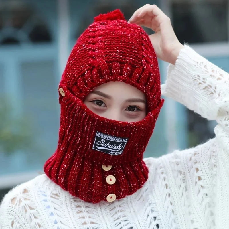 (🎄CHRISTMAS SALE NOW-48% OFF) 2 in 1 Mask Scarf Knitted Hat-Free Shipping Today