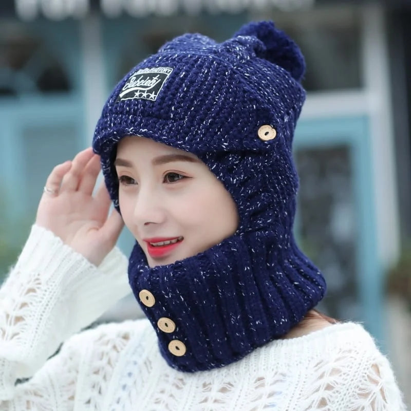 (🎄CHRISTMAS SALE NOW-48% OFF) 2 in 1 Mask Scarf Knitted Hat-Free Shipping Today