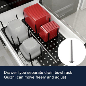 Drawer Retractable Tableware Rack - Dee Smart Kitchen