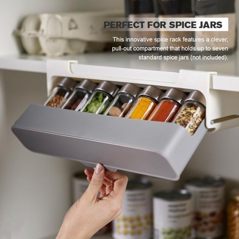 Kitchen Under-Shelf Spice Organizer